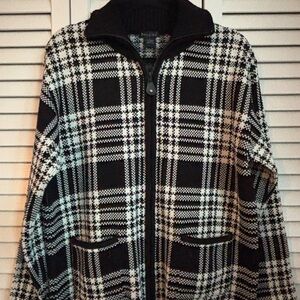 Tally Ho Black and White Knit Sweater